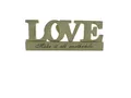 Romantischer, großer Schriftzug "LOVE" aus hochwertigem Holz in Shabby weiß