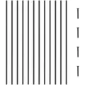 VEVOR Metallbaluster für Treppen, 13 x 1118 mm, dekorative Geländerstäbe aus Aluminiumlegierung, 11er-Pack Deckbaluster mit Schrauben, klassisches, hohles, gerades Deckgeländer