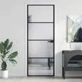 Vidaxx Innentür schmal 76x201,5 cm Hartglas und Aluminium schwarz