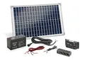 esotec Solar Inselsystem, Laderegler, kristallines Solarmodul 20Wp, Kabel, Akku, 12V 8Ah AGM-Akku, Mehrfachsteckdose mit USB Ladeanschluss, 120005