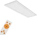 Briloner Leuchten LED Panel 7308016 PALLAS, CCT - über Fernbedienung, LED fest integriert, Neutralweiß, Kaltweiß, Warmweiß, Tageslichtweiß, Deckenlampe, 100x25x6,5cm, Weiß, 24W, Wohnzimmer, Schlafzimmer, Küche