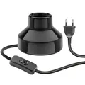 ledscom.de Tischlampe TIX, Schalter, Porzellan, schwarz, 1x E27 max. 300W