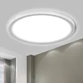 LQWELL® Deckenleuchte LED Deckenlampe, IP44 Wasserfest Badlampe Rund Flach 36W 6000K 4320LM Modern Schlicht Lampe Dünn für Wohnzimmer Badezimmer Schlafzimmer Küche Balkon Keller Büro, 400 * 24mm