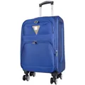 Trendyshop365 Weichschale Handgepäck Koffer Menorca 58cm 48 Liter 4 Rollen Blau