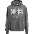 Kapuzensweatshirt DEF "DEF Herren DEF Saint Hoody", Herren, Gr. L, schwarz (anthrazit washed), 80% Baumwolle, 20% Polyester, bedruckt, Langarm, Sweatshirts