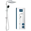 Grohe Vitalio Comfort - Duschset ohne Armatur, 25x25 cm, 2 Strahlarten, Chrom