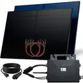 SUNNIVA Balkonkraftwerk 1000 W mit ASTRO-E 800 W Wechselrichter inkl.5m Kabel 2x 500 W Solarmodule Bifazial Fullblack Glas-Glas