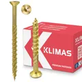KLIMAS Holzschrauben Torx - Spanplattenschrauben Gelb - Senkkopfschrauben - Terrassenschrauben - Universalschrauben - Dachkonstruktion Schrauben Set - Holzschrauben 10x260 mm 25 Stück