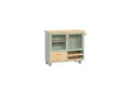 SoBuy Kücheninsel mit 2 Schubladen Grün 110x40x91,5cm Funktional