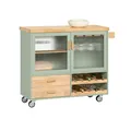 SoBuy Design Küchenwagen Kücheninsel mit Gewürzregal Küchenschrank FKW114-GR