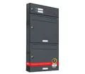AL Briefkastensysteme Wandbriefkasten 2 Fach Premium Briefkasten A4 in RAL 7016 Anthrazit Grau wetterfest