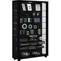 VCM Vitrine "Lumo Mini", BxH: 59 x 90 cm, Holzwerkstoff/Glas - schwarz