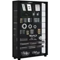 ebuy24 LumoMini Vitrinenschrank 2 Glastüren Schwarz