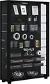 VCM Glasvitrine stehend | Vitrine Glas mit ESG-Sicherheitsglas | Maße ca. H. 90 x B. 59 x T. 18 cm | Standvitrine Glas | Modern und platzsparend | Glas Vitrinenschrank – Lumo Mini