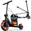 eFlux Kinder Elektroroller K1 | Faltbarer E Scooter - Elektroscooter - LED Display & Beleuchtung - 16 km/h - bis zu 15 km Reichweite - ab 6 Jahre - Schwarz