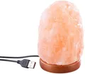 Lunartec Salzkristalllampe: Kleine LED-Salzkristall-Lampe mit USB-Betrieb, 700-900 g (Salzlampen, LED-Salzlampe, Salzstein)