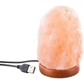 Lunartec Salzlampe: Kleine LED-Salzkristall-Lampe mit USB-Betrieb, 700 - 900 g