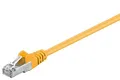CAT 5e Netzwerkkabel, F/UTP 2xRJ45 Stecker 0,25m gelb