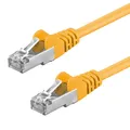 CAT.5e F/UTP Kabel 0,25m geschirmt gelb Patchkabel LAN DSL Netzwerkkabel