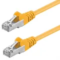 1x Netzwerk-Kabel Patchkabel FTP CAT5e gelb 0,25m