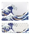 Hülle Kompatibel mit Neues MacBook Pro 13 Zoll 2020 2019 2018 2017 2016 Freisetzung A1706 A1708 A1989 A2159 A2251 A2289 A2338 M1, Plastik Hartschale Snap Case & Tastaturabdeckung, Meereswelle