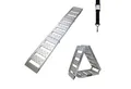 TRUTZHOLM Auffahrrampe 2-fach klappbar 198 cm Traglast 340 kg Alu Verladerampe gelocht 1x (1-St., Inkl. 1x Spanngurt), Robuste Konstruktion, platzsparend verstaubar, rutschfest