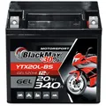 BlackMax YTX20L-BS Motorradbatterie GEL 12V 20Ah GTX20L-BS CTX20L-BS Outlander