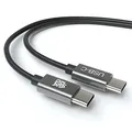 JAMEGA – USB-C auf USB-C 2.0 Kabel 3m | Typ C PD Schnellladekabel | Ladekabel und Datenkabel für MacBook Pro/Air, iPad Pro 2018, Samsung S9, Huawei Matebook, Chromebook Pixel und viele mehr