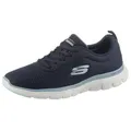 Skechers FLEX APPEAL 4.0 BRILLINAT VIEW Sneaker Freizeitschuh, Halbschuh, Schnürschuh mit Air Cooled Memory Foam blau 38 EU