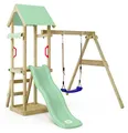 Spielturm Wickey TinyWave mit Rutsche und Sandkasten in Hellgrün