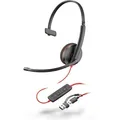 Poly Blackwire 3210 Monaurales USB-C Headset + USB-C/A-Adapter 8X214AA