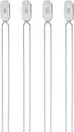 RÖSLE Grillspieße, Doppelspieße zur Zubereitung von Schaschlik und Gemüse, 4 Stück, 33 cm, Edelstahl 18/10, spülmaschinengeeignet, Silber