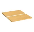 vidaXL Paellapfanne Herdabdeckplatten 2 Stk. 50x28x1,5 cm Bambus