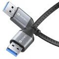 Sonero® USB-A auf USB-A Datenkabel, Verbindungskabel, Kabel Typ A, 3.0, 5GB/s, space grey/schwarz, 1,00m