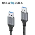 Sonero USB 3.0 Kabel - A/A - Aluminium - space grey/schwarz - 1,00m