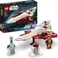 LEGO Star Wars Obi-Wan Kenobis Jedi Starfighter, Spielzeug zum Bauen mit Taun We, Droidenfigur und Lichtschwert, Angriff der Klonkrieger Set 75333