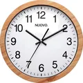 10 Zoll hölzerne runde Wanduhr Stille und Nicht tickende Retro Wanduhr für Wo...