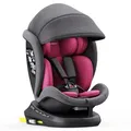XOMAX 946i Kindersitz drehbar 360° mit ISOFIX, Liegefunktion I mitwachsend I 0-36 kg, 0-12 Jahre, Gruppe 0/1/2/3 I 5-Punkt-Gurt und 3-Punkt-Gurt I Bezug abnehmbar, waschbar I ECE R129