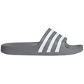 Adidas Unisex Adilette Aqua - 43 - Grey Three / Feather White / Grey Three