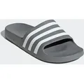 Badesandale ADIDAS SPORTSWEAR "AQUA ADILETTE", Herren, Gr. 43, grau (grau three, cloud weiß, grau three), Synthetik, Schuhe