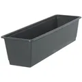 Geli Balkonkasten STANDARD Anthrazit mit Holzstruktur 60 cm - Kunststoff