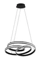 Trio Leuchten LED Pendelleuchte Nuria 326210132, Metall Schwarz matt, Acryl, inkl. 60 Watt LED, Switch Dimmer