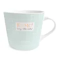 Grafik-Werkstatt Kaffee-Tasse mit 100% Echtgold | Porzellan Tasse | 420 ml | E = MC², 61436, Weiß