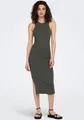 Jerseykleid "ONLBELFAST S/L MIDI DRESS JRS NOOS", Gr. M (38) - N-Gr, Beluga N-Gr