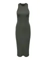 ONLY Damen Onlbelfast S/L Midi Dress JRS Noos, Beluga, M
