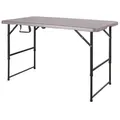 FLOORDIREKT Gartentisch Saga - Für Garten, Terrasse & Events - Höhenverstellbar & Wetterfest - 120 x 60 cm - Braun