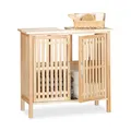 Waschbeckenunterschrank stehend Badschrank mit Siphon-Ausschnitt natur 6 kg