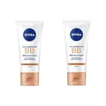 Nivea Tagescreme 5in1 BB Hauttyp mittel-dunkel LSF 15 24h Feuchtigkeit 2 x 50ml, 2-tlg., Lichtschutzfaktor 15