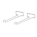 Metaltex 364924039 Rail Weinglashalter 2er Set Polytherm, Beschichtung, grau, 41 x 11 x 4 cm