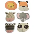 6-tlg. Tischset für Kinder aus Kunststoff 40 x 40 cm Platzset Kinder Tiere